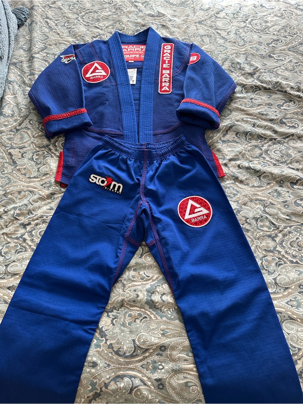 Equipe Kids Y4- Blue Jiu-Jitsu Gi Set with Red Accents